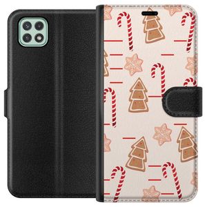 Samsung Galaxy A22 5G Svart Plånboksfodral Julens Godisglädje