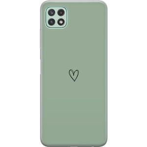 Samsung Galaxy A22 5G Gjennomsiktig Telefondeksel Hjärta