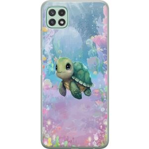 Samsung Galaxy A22 5G Transparent Mobilskal Simmande Sköldpadda