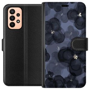 Samsung Galaxy A23 Musta Lompakkokotelo Blomsteräng