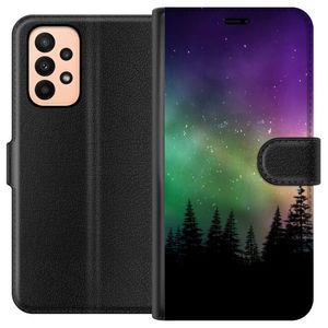 Samsung Galaxy A23 Svart Plånboksfodral Norrsken