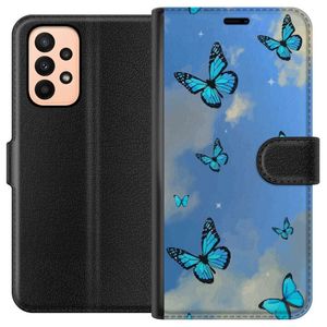 Samsung Galaxy A23 Svart Plånboksfodral Himlen med fjärilar