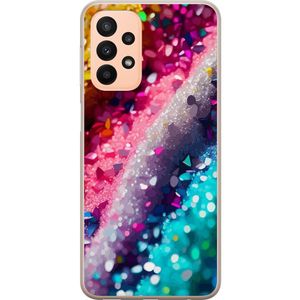 Samsung Galaxy A23 Transparent Mobilskal Glittrande silke