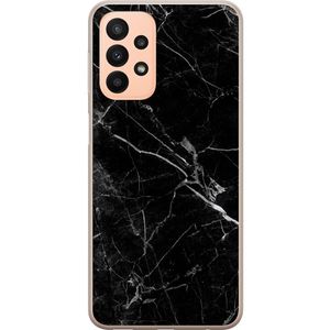 Samsung Galaxy A23 5G Gjennomsiktig Telefondeksel Svart marmor