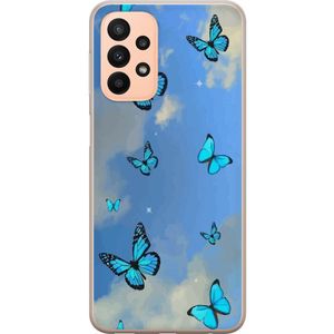 Samsung Galaxy A23 5G Transparent Mobilskal Himlen med fjärilar