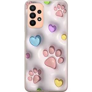 Samsung Galaxy A23 5G Gjennomsiktig Telefondeksel Fluffiga Tassar