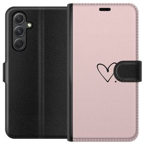 Samsung Galaxy A25 Sort Lommebokdeksel Hjärta.