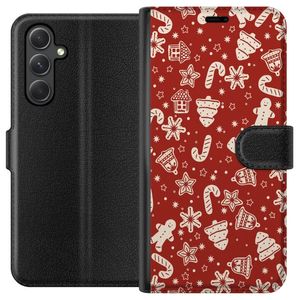 Samsung Galaxy A25 Svart Plånboksfodral Julmönster