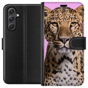 Samsung Galaxy A25 Svart Plånboksfodral Leopard