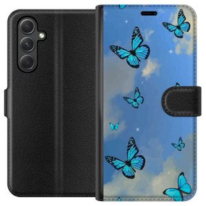 Samsung Galaxy A25 Musta Lompakkokotelo Himlen med fjärilar