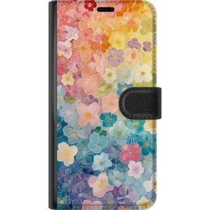 Samsung Galaxy A26 Sort Tegnebogsetui Miniatyrblommor