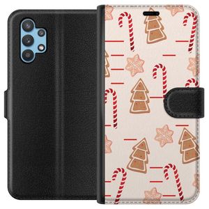 Samsung Galaxy A32 5G Svart Plånboksfodral Julens Godisglädje