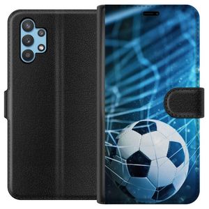 Samsung Galaxy A32 5G Svart Plånboksfodral Fotboll