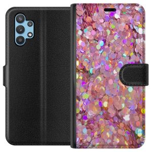 Samsung Galaxy A32 5G Svart Plånboksfodral Glitter