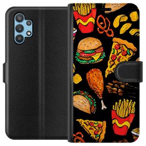 Samsung Galaxy A32 5G Svart Plånboksfodral Skärpmat