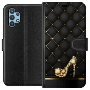Samsung Galaxy A32 5G Musta Lompakkokotelo Lyxig Sko