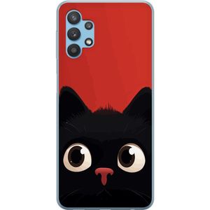 Samsung Galaxy A32 5G Gjennomsiktig Telefondeksel Busig Katt