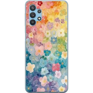 Samsung Galaxy A32 5G Transparent Mobilskal Miniatyrblommor
