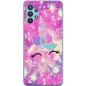 Samsung Galaxy A32 5G Transparent Mobilskal Glad Enhörning