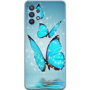 Samsung Galaxy A32 5G Transparent Mobilskal Magiska Fjärilar