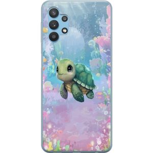 Samsung Galaxy A32 5G Transparent Mobilskal Simmande Sköldpadda