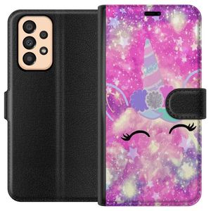 Samsung Galaxy A33 5G Sort Tegnebogsetui Glad Enhörning