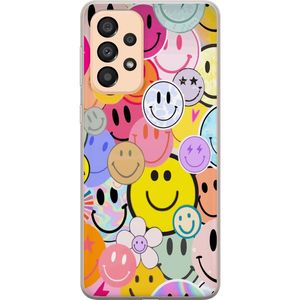 Samsung Galaxy A33 5G Transparent Mobilskal Leende Ansikten