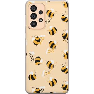 Samsung Galaxy A33 5G Transparent Mobilskal Humlor