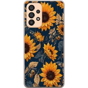 Samsung Galaxy A33 5G Gennemsigtigt Telefoncover Solrosor