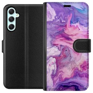 Samsung Galaxy A34 Svart Plånboksfodral Marmor