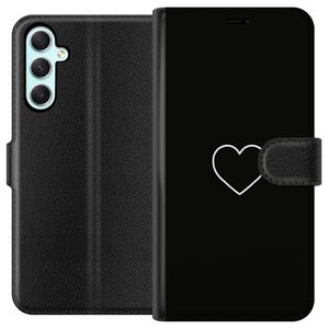 Samsung Galaxy A34 Svart Plånboksfodral Hjärta