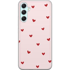 Samsung Galaxy A34 Transparent Mobilskal Små Hjärtan