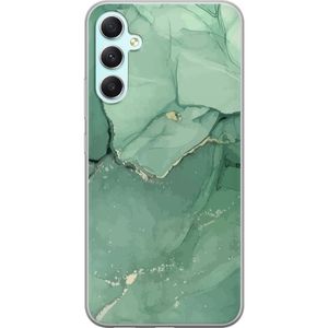 Samsung Galaxy A34 Transparent Mobilskal Grön Marmor