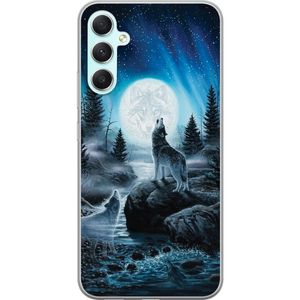 Samsung Galaxy A34 Transparent Mobilskal Varjar på natten