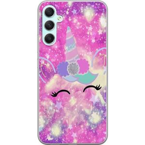 Samsung Galaxy A34 Transparent Mobilskal Glad Enhörning