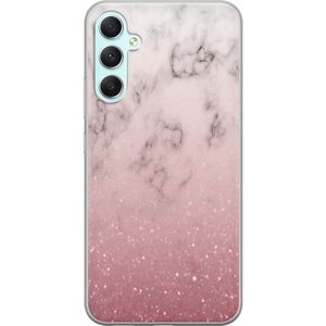 Samsung Galaxy A34 Transparent Mobilskal Glitter och marmor