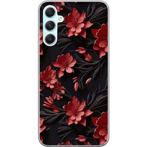 Samsung Galaxy A34 Transparent Mobilskal Intensiva blommor