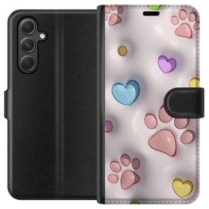 Samsung Galaxy A35 Svart Plånboksfodral Fluffiga Tassar