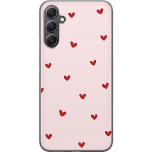 Samsung Galaxy A35 Transparent Mobilskal Små Hjärtan