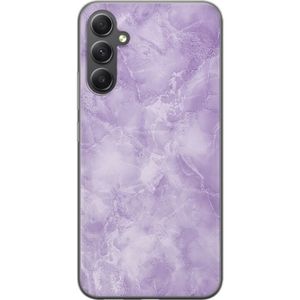 Samsung Galaxy A35 Transparent Mobilskal Lila marmor