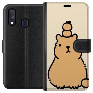 Samsung Galaxy A40 Sort Lommebokdeksel Vattenmarsvin