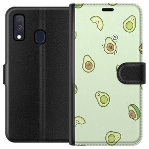 Samsung Galaxy A40 Svart Plånboksfodral Avokado
