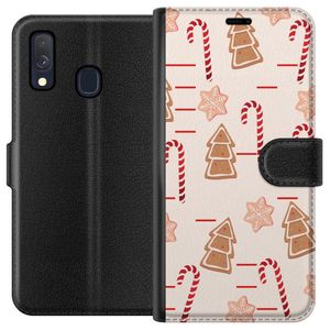Samsung Galaxy A40 Svart Plånboksfodral Julens Godisglädje