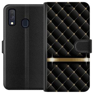 Samsung Galaxy A40 Sort Lommebokdeksel Lyxigt