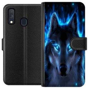 Samsung Galaxy A40 Sort Lommebokdeksel Blå Varg