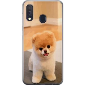 Samsung Galaxy A40 Transparent Mobilskal Söt Valp