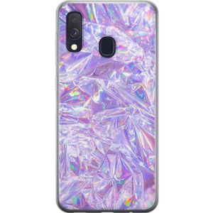 Samsung Galaxy A40 Gjennomsiktig Telefondeksel Glitter