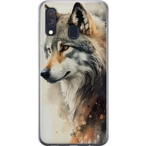 Samsung Galaxy A40 Gjennomsiktig Telefondeksel Varg