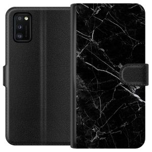 Samsung Galaxy A41 Sort Tegnebogsetui Svart marmor