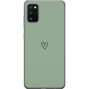 Samsung Galaxy A41 Transparent Mobilskal Hjärta